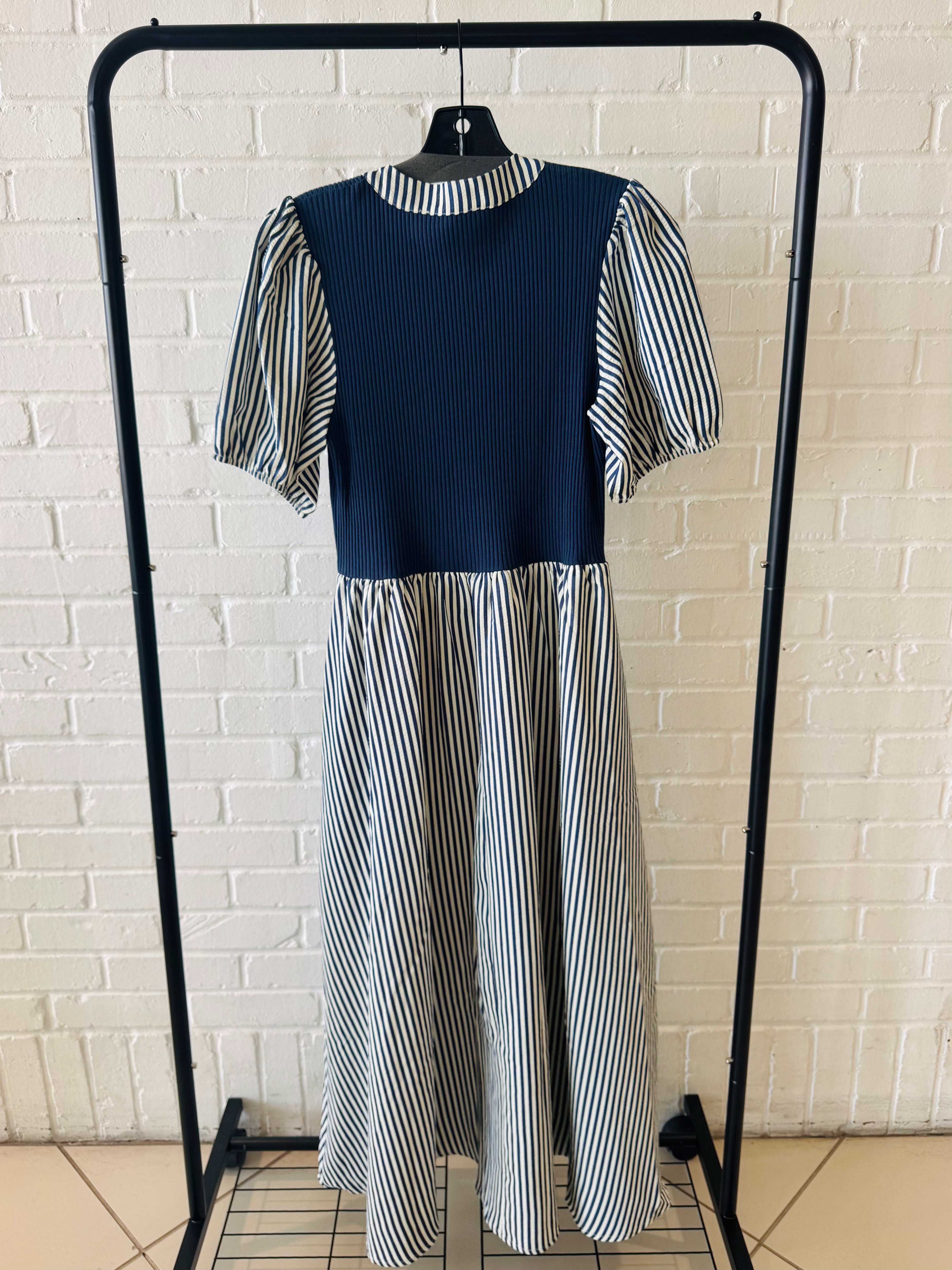 Mixed Media Dress Navy