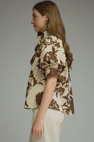 Fall in Bloom Button-Up Top