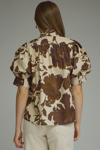 Fall in Bloom Button-Up Top