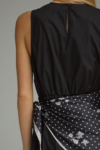 Monroe Scarf Overlay Midi Dress