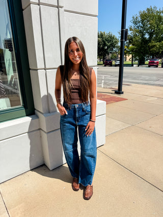 Just Black Denim | Classic Barrel Jean Dark
