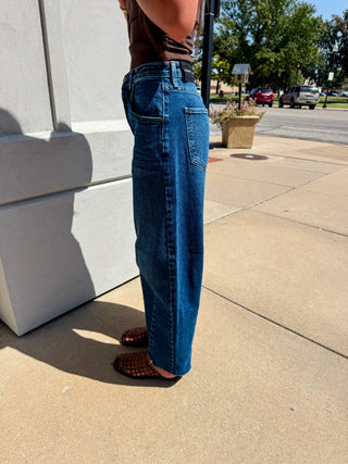 Just Black Denim | Classic Barrel Jean Dark