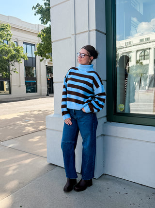Cozy Colorblock Stripe Sweater