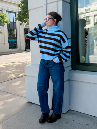 Cozy Colorblock Stripe Sweater