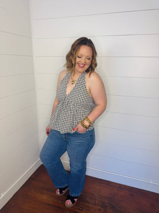 Midnight Check Halter Top