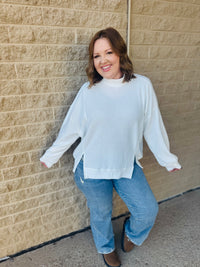 Cloudburst Mock Neck Off White