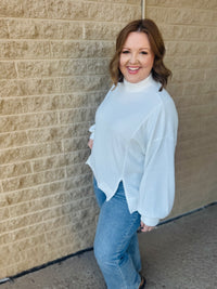 Cloudburst Mock Neck Off White