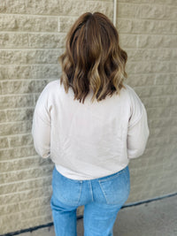 Piper Quarter Zip Top Almond