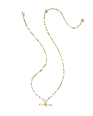Kendra Scott Bree Metal T Bar Short Pendant Necklace in Gold