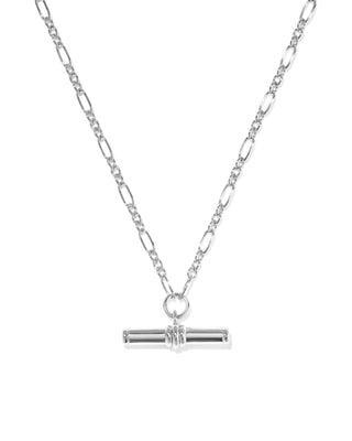 Kendra Scott Bree Metal T Bar Short Pendant Necklace in Silver