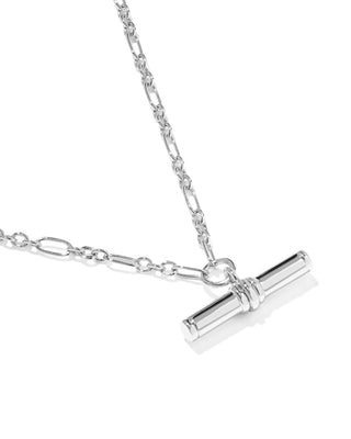 Kendra Scott Bree Metal T Bar Short Pendant Necklace in Silver