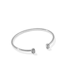 Emilie Silver Cuff Bracelet Platinum Drusy