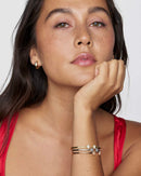 Emilie Gold Cuff Bracelet in Iridescent Drusy