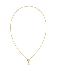 MINI ELISA TOGGLE SHORT PENDANT NECKLACE GOLD IVORY MOTHER OF PEARL