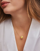 Softball Gold Short Pendant Necklace
