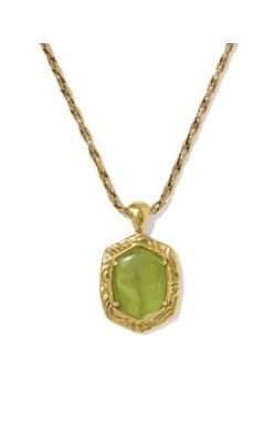 Kendra Scott | Tiger Striped Daphne Vintage Gold Chartreuse Green Mother Of Pearl