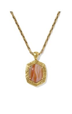 Kendra Scott | Tiger Striped Daphne Vintage Gold Orange Banded Agate
