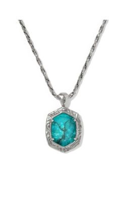 Kendra Scott | Tiger Striped Daphne Vintage Silver Blue Marble