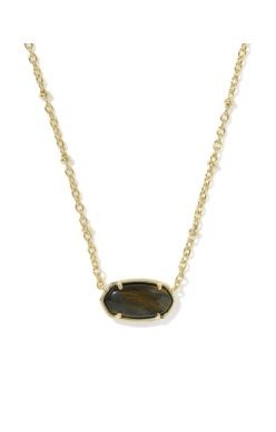 Kendra Scott Tiger Striped Elisa Short Pendant Necklace