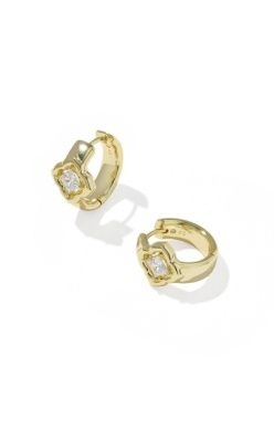 Kendra Scott Mallory Crystal Huggie Earrings
