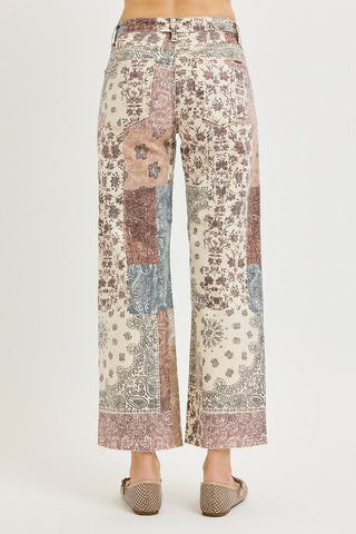 Risen | Wanderlust Wide Leg Jean in Earth Block - Sugar Co.
