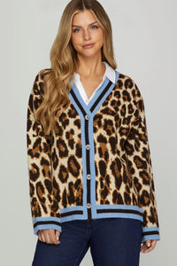 Mia Leopard Cardigan