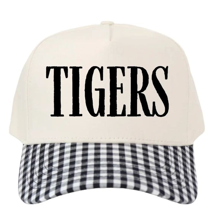 Gingham Tiger Hat