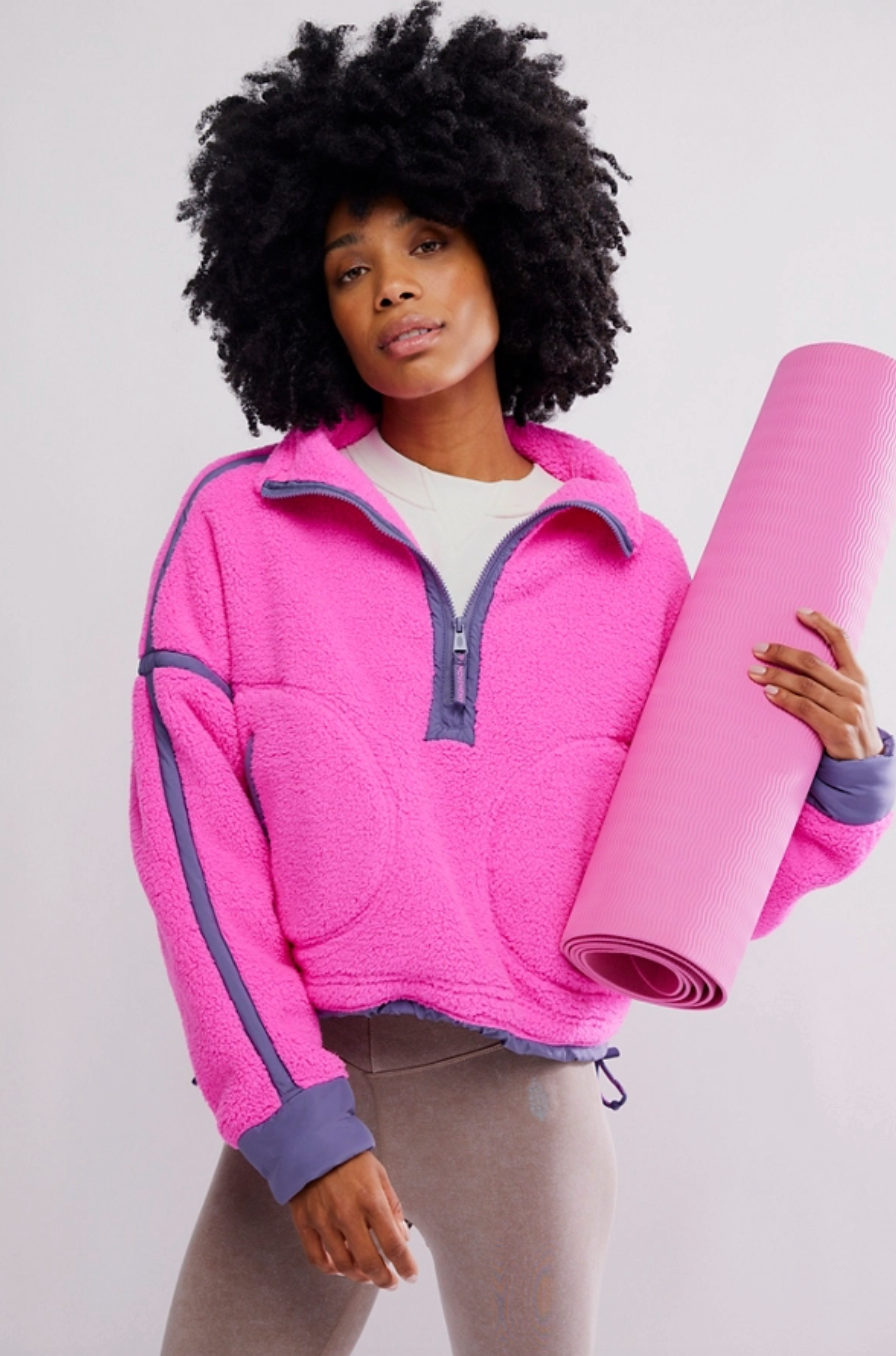 Mountain High Half Zip Fleece Fuchsia Flirt