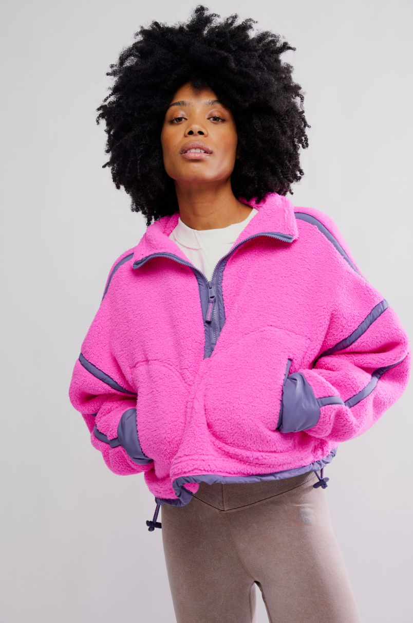 Mountain High Half Zip Fleece Fuchsia Flirt