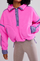 Mountain High Half Zip Fleece Fuchsia Flirt