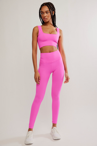 Good Karma Square-Neck Bra Fuchsia Flirt