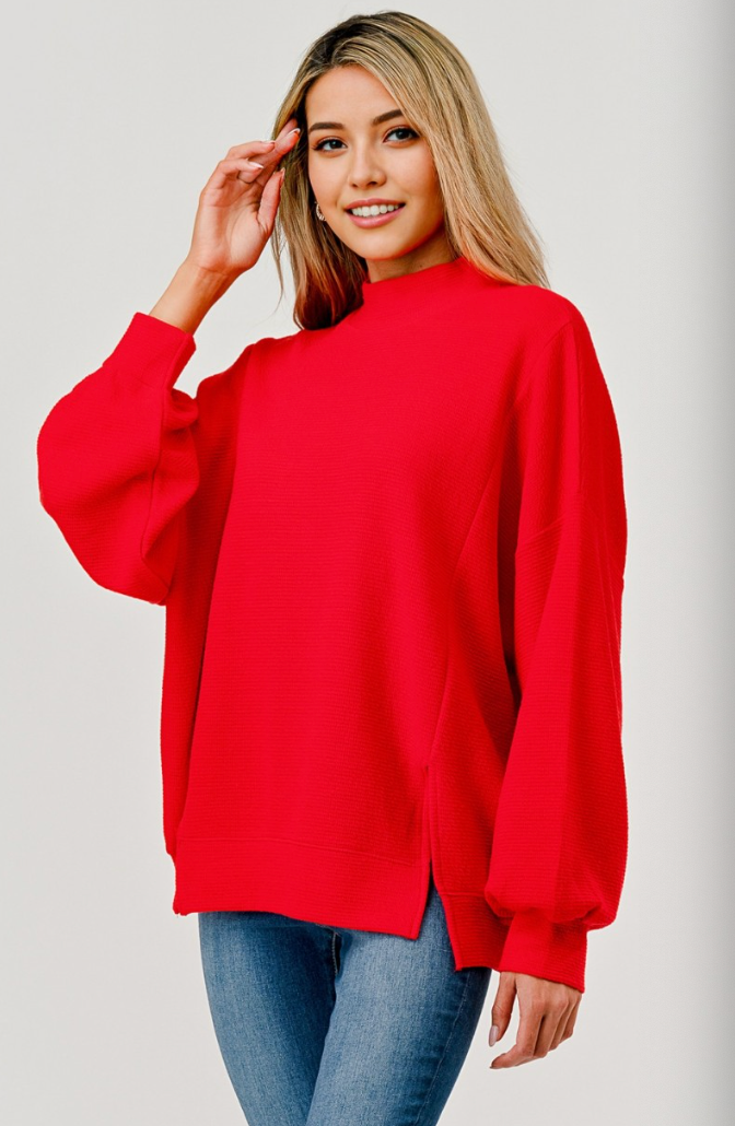 Cloudburst Mock Neck Off White