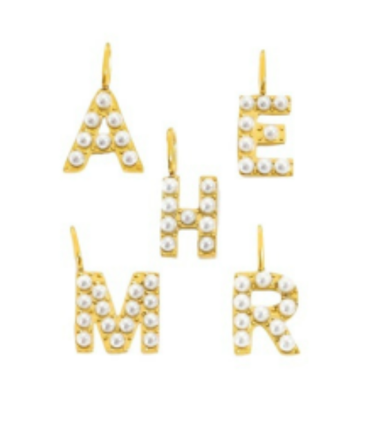 Pearl Letter Charms