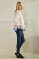 Cloudburst Colorblock Top Long Sleeve Dusty Rose