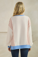 Cloudburst Colorblock Top Long Sleeve Dusty Rose
