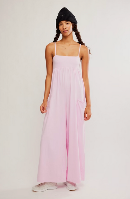 Hot Shot Strappy Onesie Powder Pink