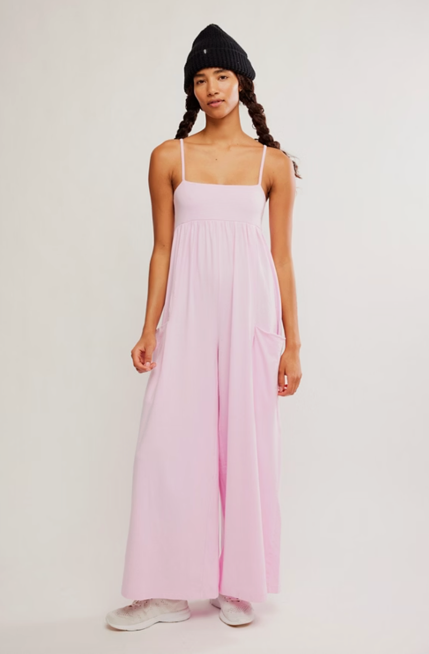 Hot Shot Strappy Onesie Powder Pink