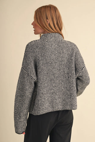 Sprinkle Button Stripe Cardigan