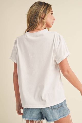 Mali Baby Tee Short Sleeve Top: Oat