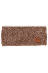 C.C Heather Knit Plain Head Wrap: Cacao