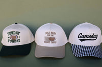 Gameday Gingham print hat 