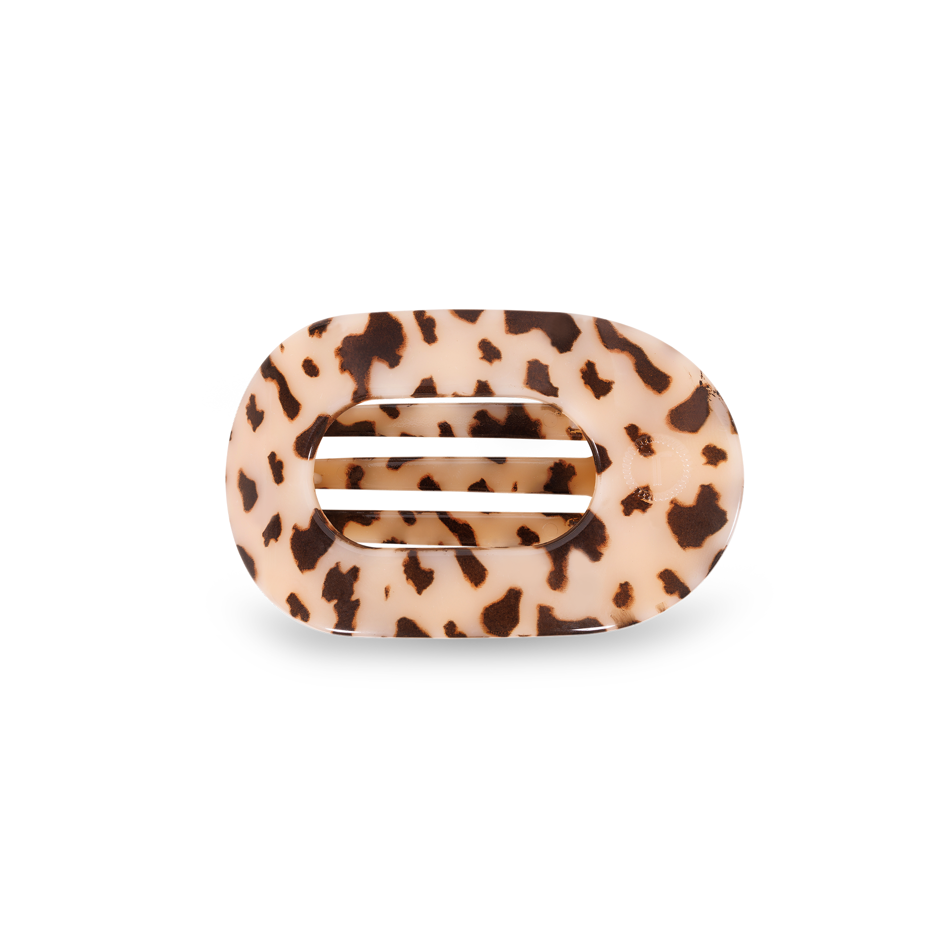 Round Flat Hair Clip | Small | Blonde Tortoise