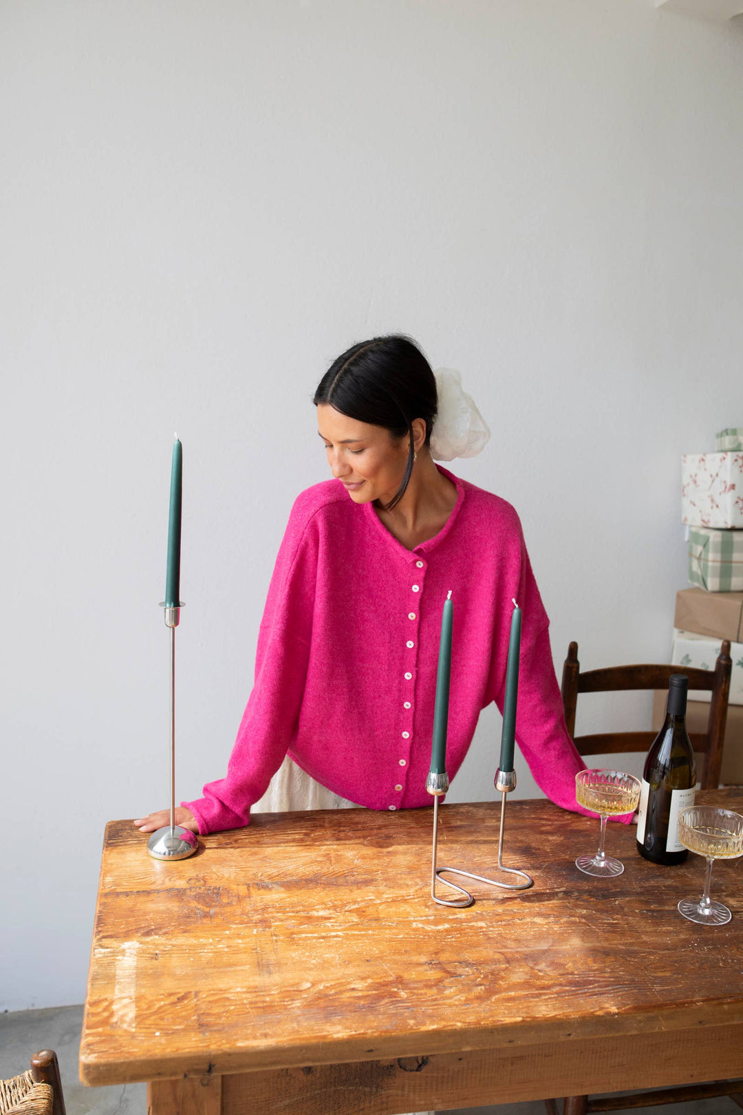 Piper Cardigan Fuchsia