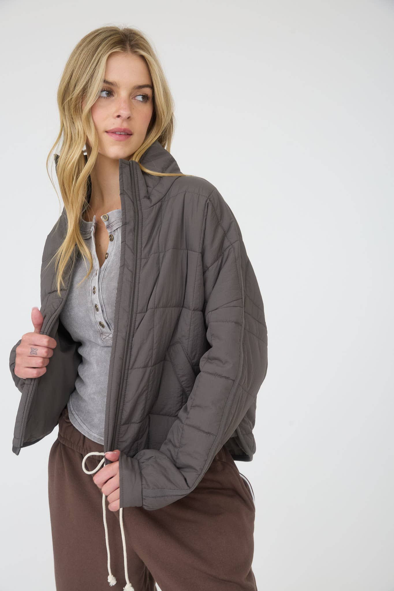 City Square Puffer Charcoal