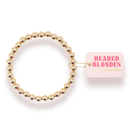 6MM Gold Beaded Bracelet: Standard 6.75 inch