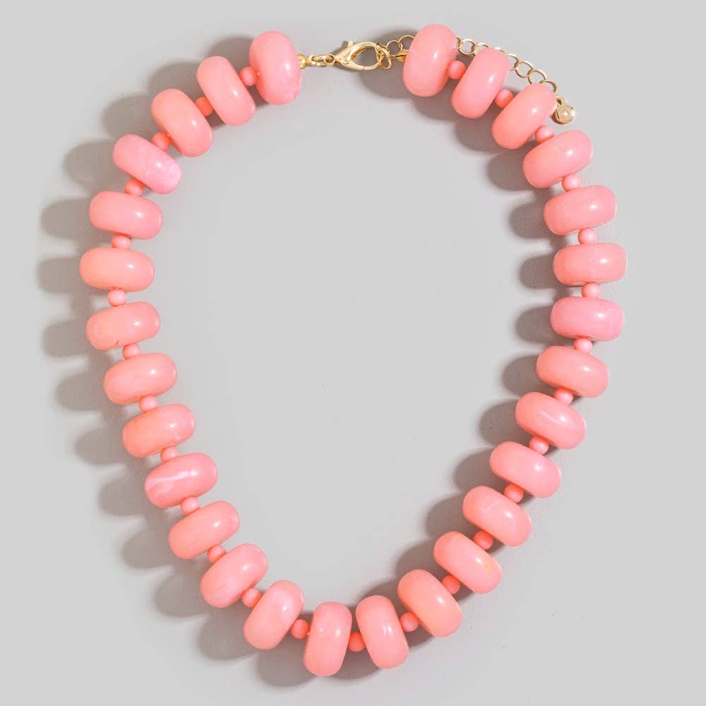 Acrylic Necklace Pink