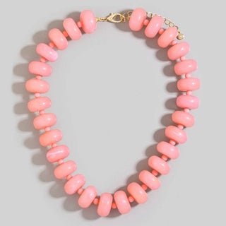 Acrylic Necklace Pink - Sugar Co.