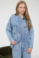 Buttoned Blues Top