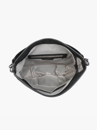 Demi Distressed Slouchy Hobo Dark Olive