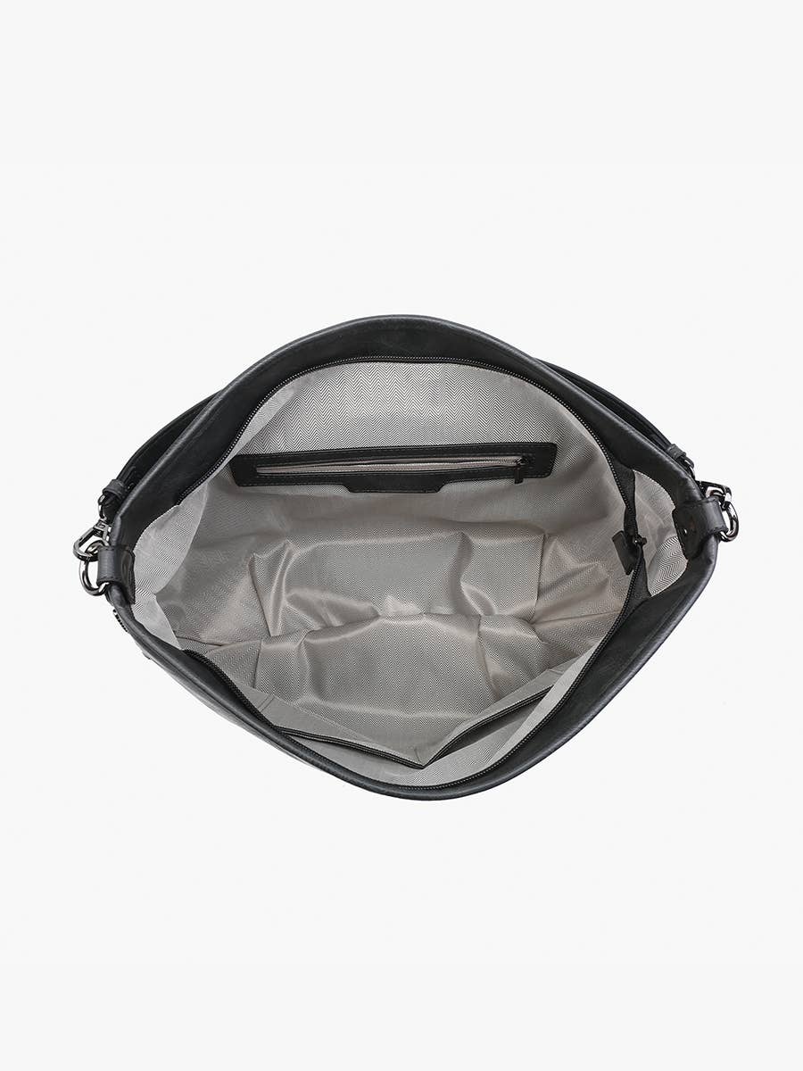 Demi Distressed Slouchy Hobo Dark Olive